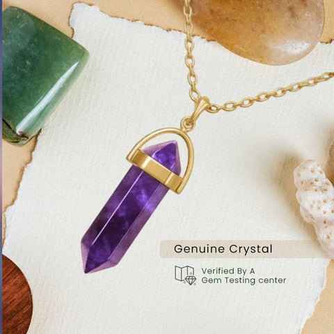 Divine Aura Goddess Pendant – Personalized Crystal Necklace in Your Aura Color