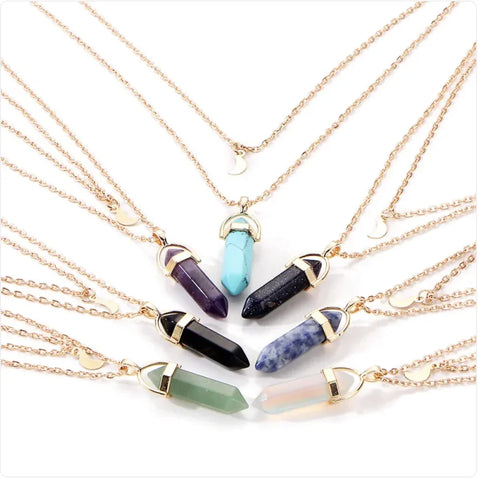 Divine Aura Goddess Pendant – Personalized Crystal Necklace in Your Aura Color